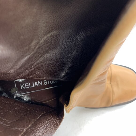 Stephane Kelian Heel Boots Women’s Sz 7 Side Zip Mid Calf Cap Toe Camel. #3 - Picture 10 of 12